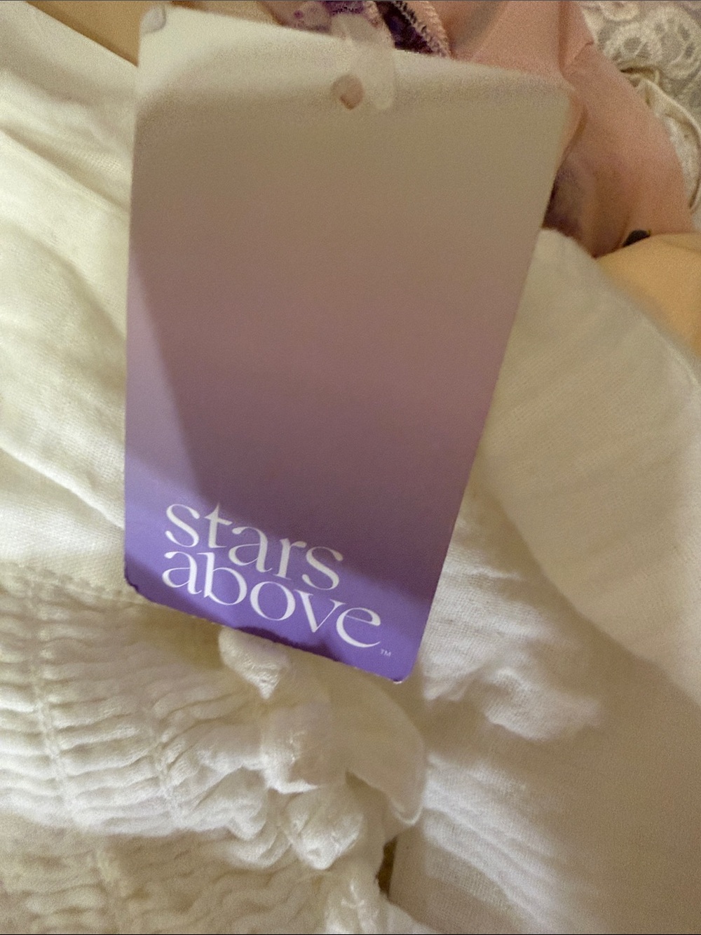 NWT Stars Above White Cotton Gauze Sleeveless Sleep Gown Nightgown XS - Picture 5 of 5